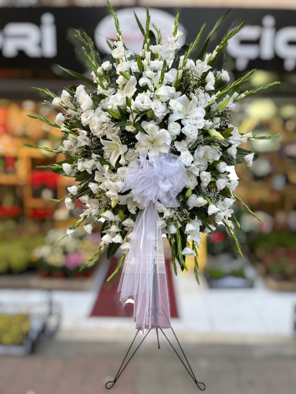 Beyaz Ferforje Çelenk