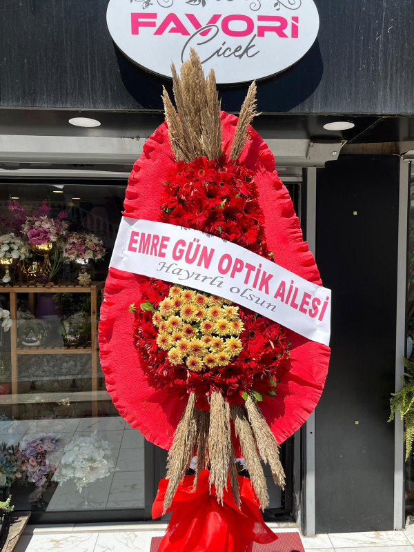 Kırmızı & Sarı/Turuncu Düğün İçin Çelenk