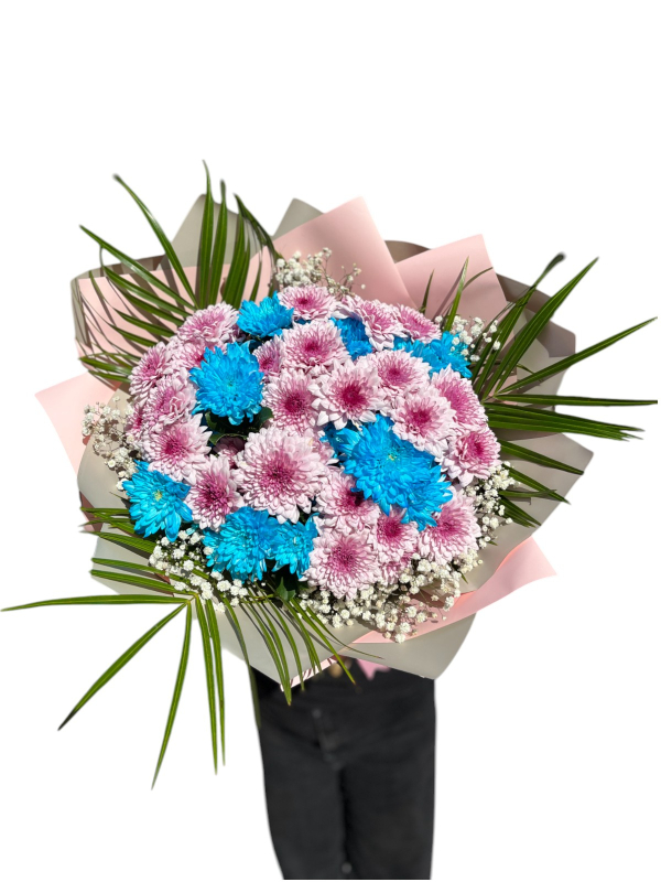 Mavi & Pembe Kasımpatı Buketi