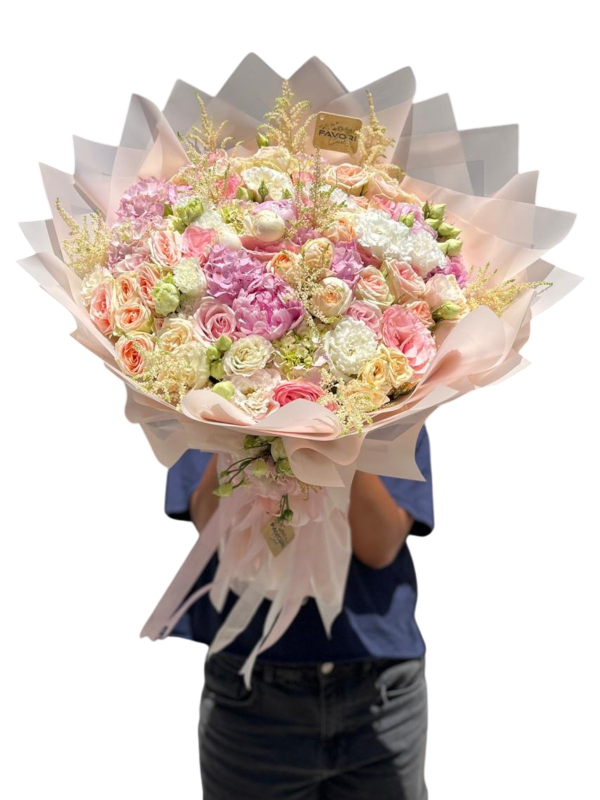 Pembe Şampanya Lüks Buket