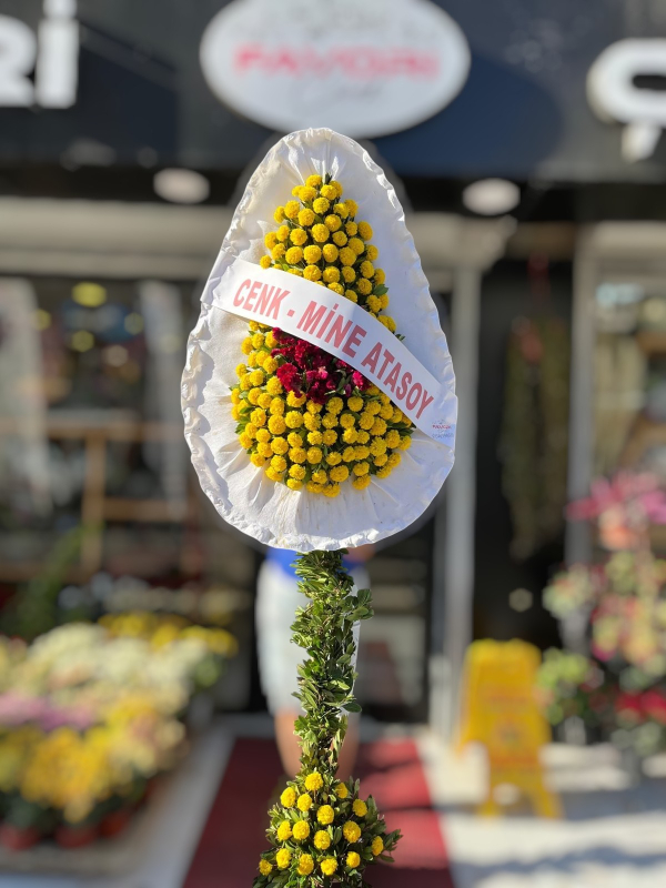 Sarı Krizantemli Nikah Çelengi