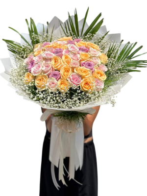 Pastel Şampanya Masterpiece Gül Buketi