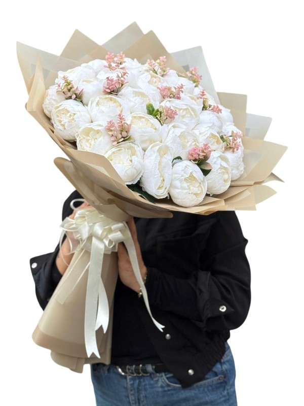 Yapay Beyaz Şakayık Buketi